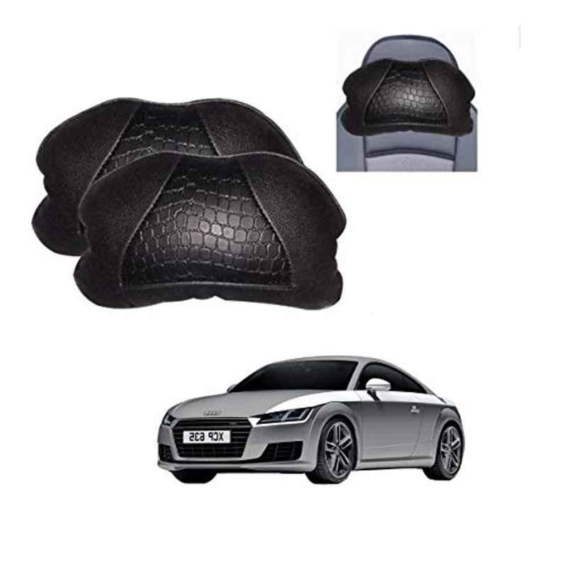 Kozdiko 2 Pcs Black Neck Rest Cushion Pillow Set for Audi TT