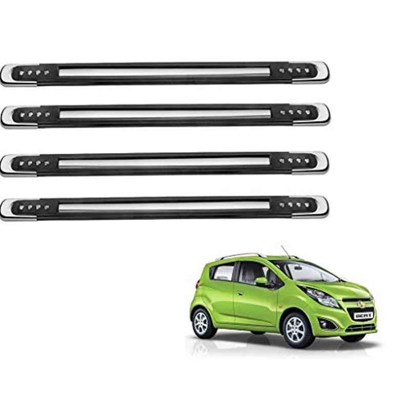 Kozdiko 4 Pcs Designer Black Bumper Protector Set for Chevrolet Beat, Koz-65975