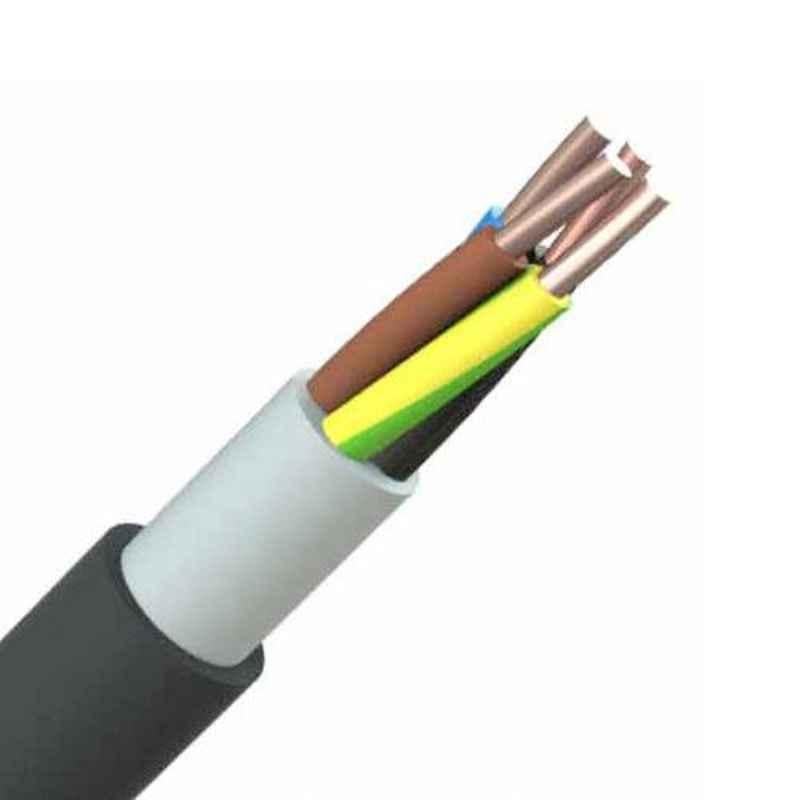 Polycab 10 Sqmm 4 Core Industrial Braided Unarmoured Screened Cables, Length: 100 m
