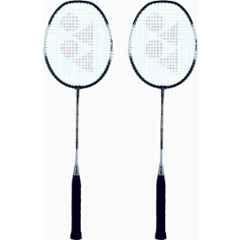 Yonex ZR 100 85g Light Black & Silver Strung Badminton Racquet (Pack of 2)