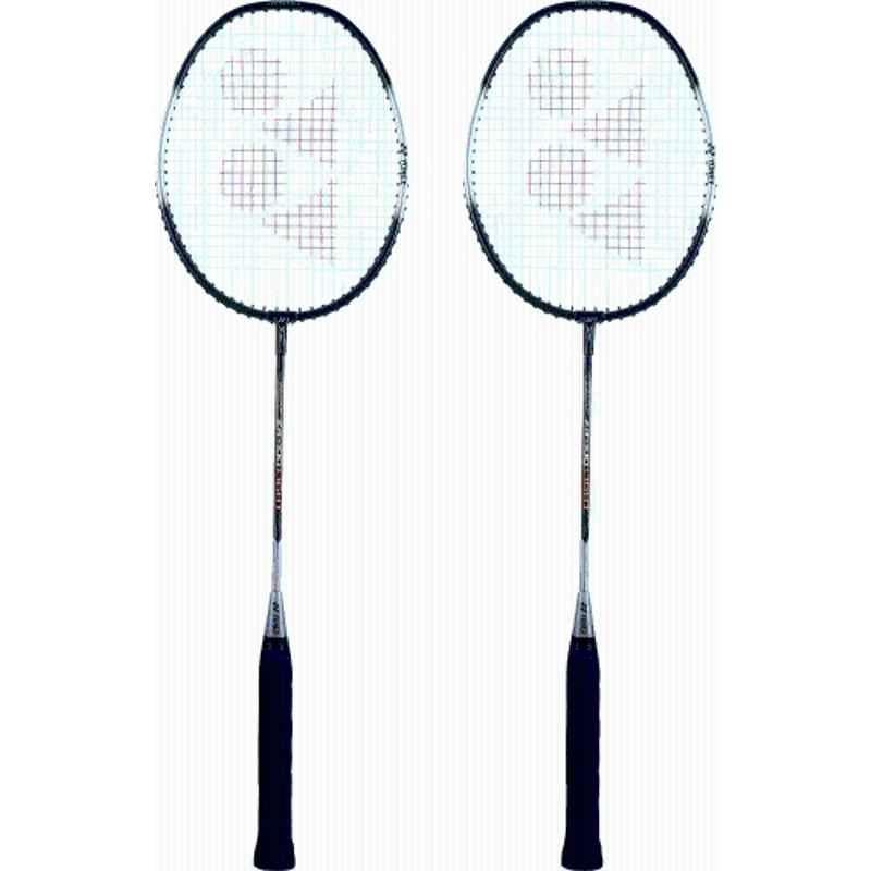 Yonex ZR 100 85g Light Black & Silver Strung Badminton Racquet (Pack of 2)