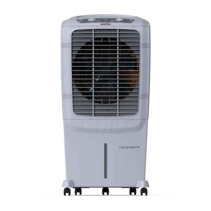 Kenstar CoolGrande 90 180W 90 Litre Plastic Grey Desert Air Cooler with Remote Control, Honeycomb Pad Cooling & 1 Year Warranty, KENCOGR90LHC