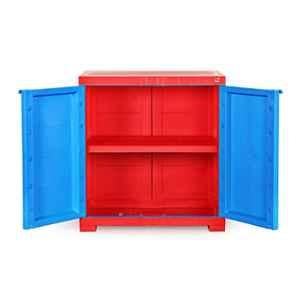 Cello Novelty 38.1x61x63.5cm Plastic Red & Blue Compact 2 Doors Cupboard