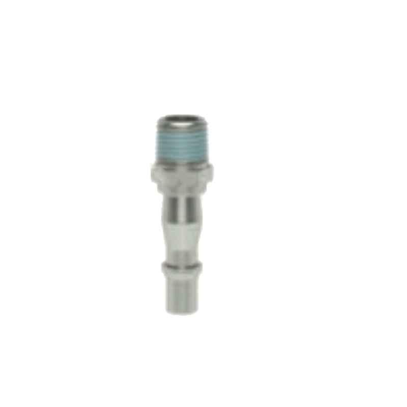 Ludecke ESB38NAS R3/8 Single Shut Off Quick Plug with Tapered Male Thread Connect Coupling