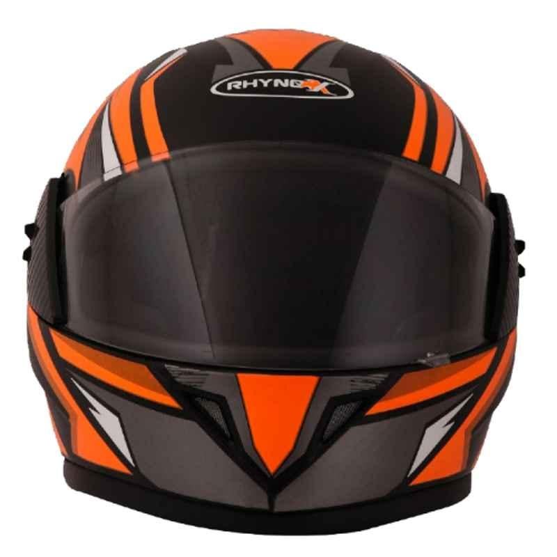 Rhynox Tendo Z Pro D1 Medium Orange Full Face Motorcycle Helmet