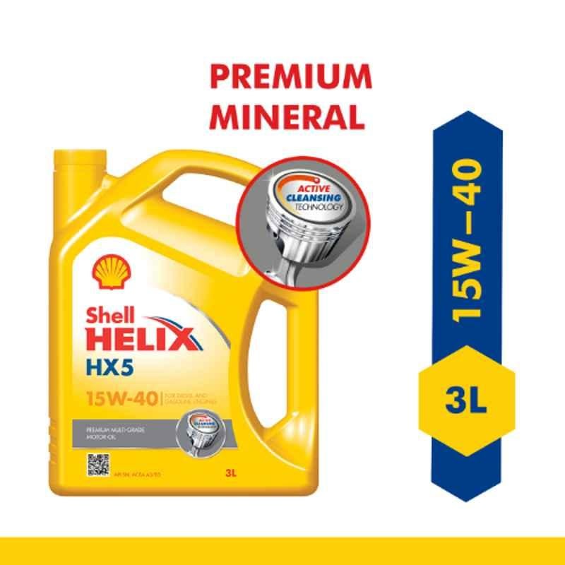 Shell 3L Helix HX5 15W-40 API SN Premium Mineral Engine Oil