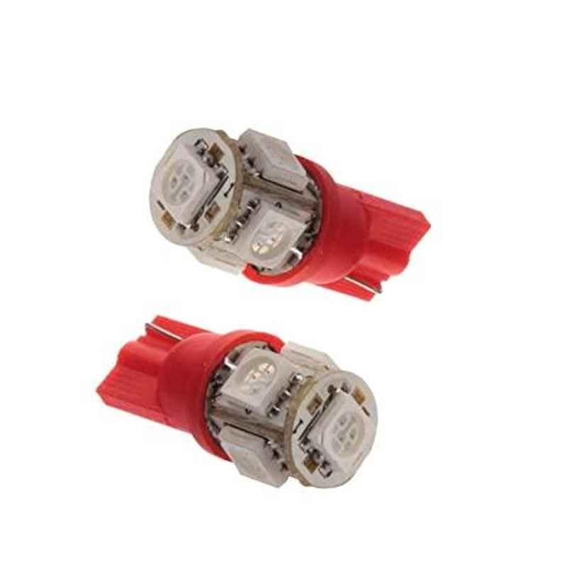 AOW 5 SMD (RED) LED Parking Bulb Pilot Light/License Plate car Lights for Tata Winger (PAIR/DC-12V)