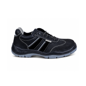 Coffer Safety Nubuck Leather Black Steel Toe Men's Safety Shoes, 1118, Size: 12