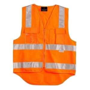 Superb Uniforms Cotton High Visibility Industrial Day & Night Fluorescent Jacket, SUWHVV001, Size: XL