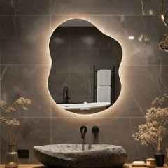 Plantex LED Bathroom Mirror with 3 Tone/Designer Mirror for Living Room/Bedroom/Dressing Room Cloud Shape 18x24 inch