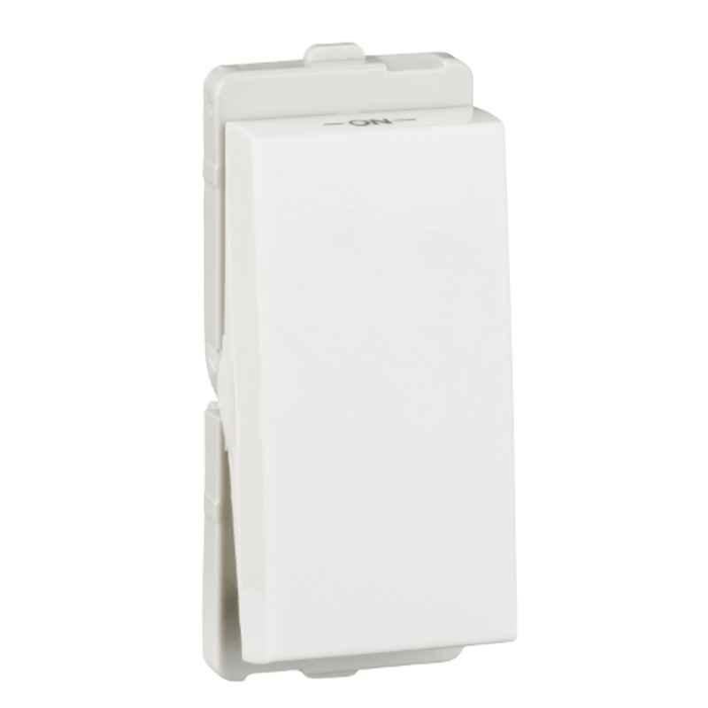 Schneider Livia 16A 1 Module Flush Mounted White Switch, P1101 (Pack of 10)