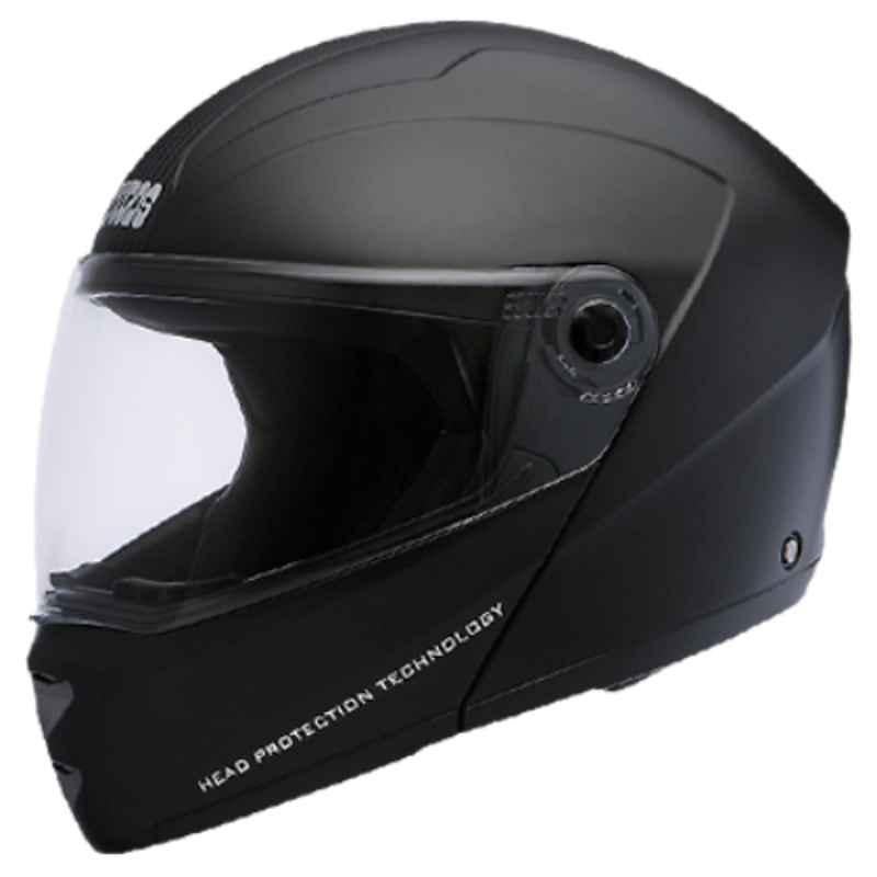 Studds Ninja Elite Matt Black Flip-Up Motorcycle Helmet, Size: L