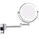 Aquieen Brass Chrome Polished Wall Mounting Magnification LED Shaving & Make Up Mirror