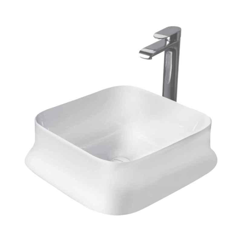 Uken CALVINO 30x20x15cm Ceramic White Table Top Wash Basin