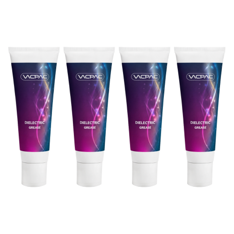 VAC PAC 200g Dielectric Premium Silicone Grease for Electrical Protection & Sealing (Pack of 4)