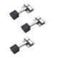 Nixnine 3 inch Stainless Steel Floor Door Stopper with Rubber Tip, SQR_A-515_3PS (Pack of 3)