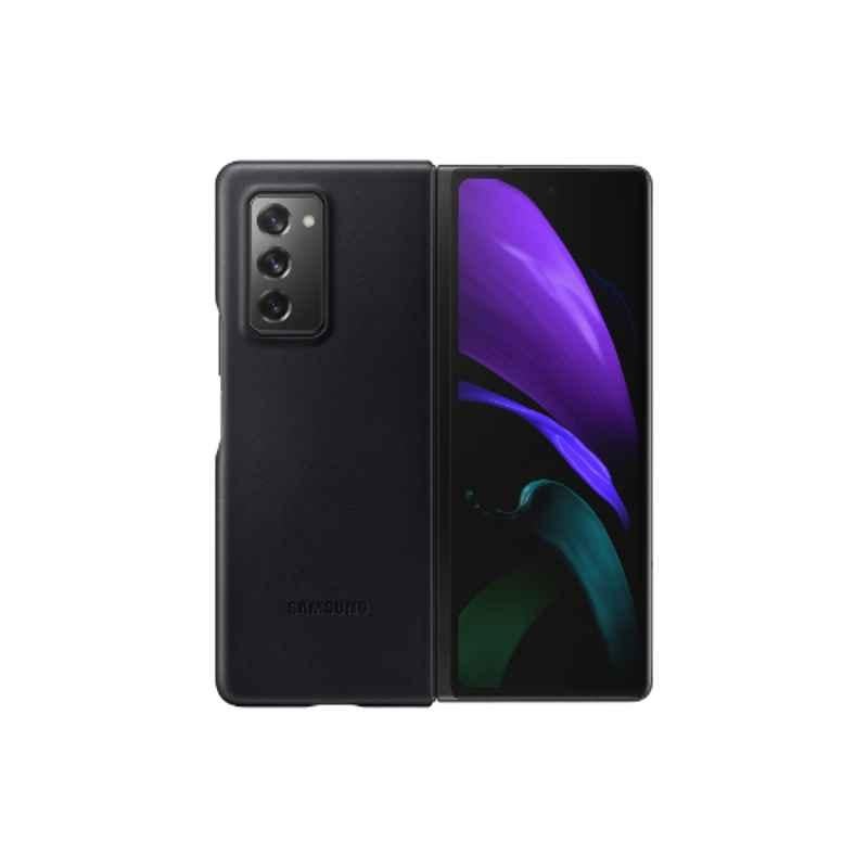 Samsung Leather Black Mobile Cover for Galaxy Z Fold2, EF-VF916