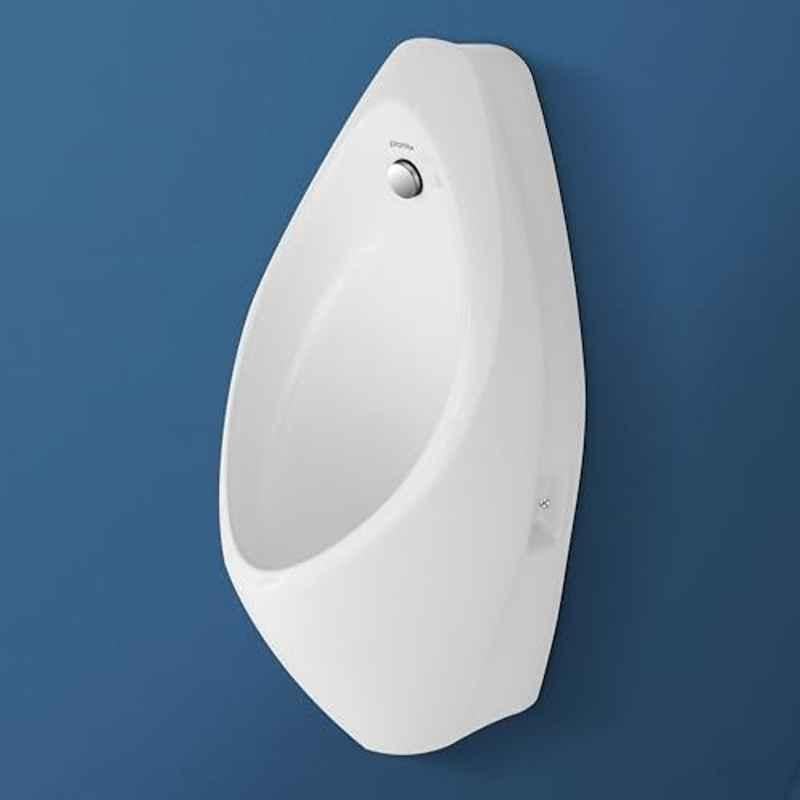 Plantex Uero Ceramic White Premium Wall Mounted Large Urinal Pot for Washroom, APS-1087