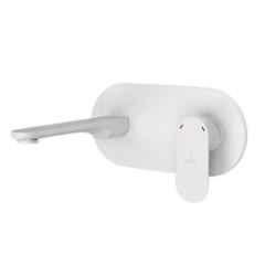 Jaquar Opal Prime White Matt Single Lever Basin Mixer Wall Mounted Kit, OPP-WHM-15233PM