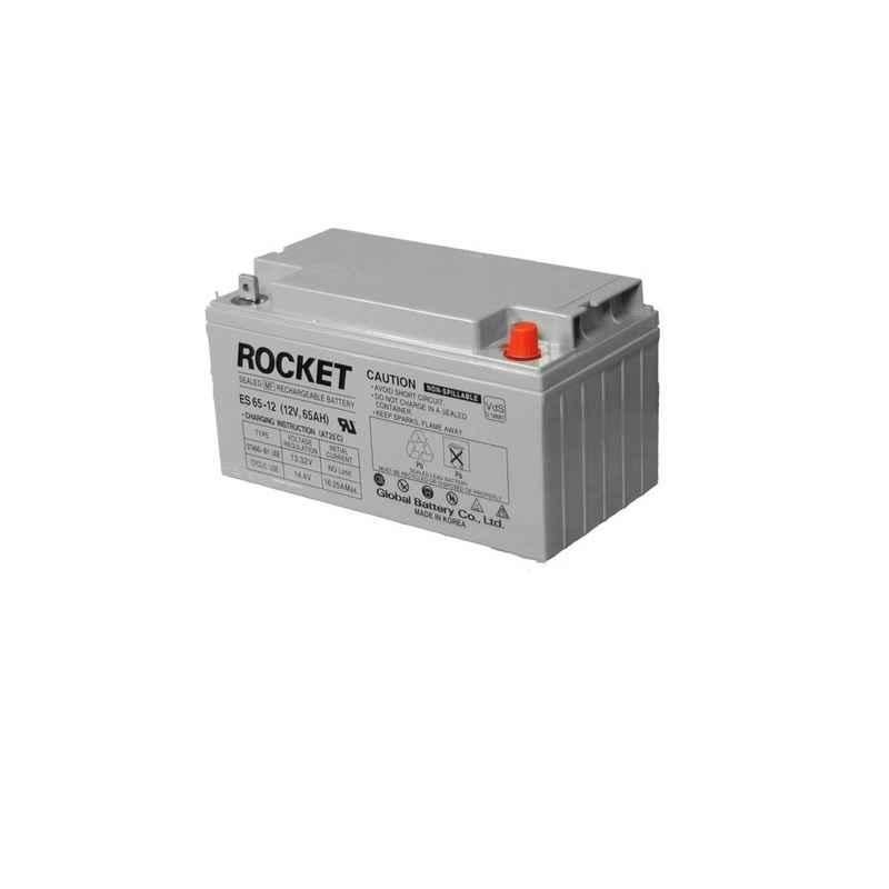 Rocket 12V SMF VRLA Batteries with Inter Cell Connectors, ES 65-12