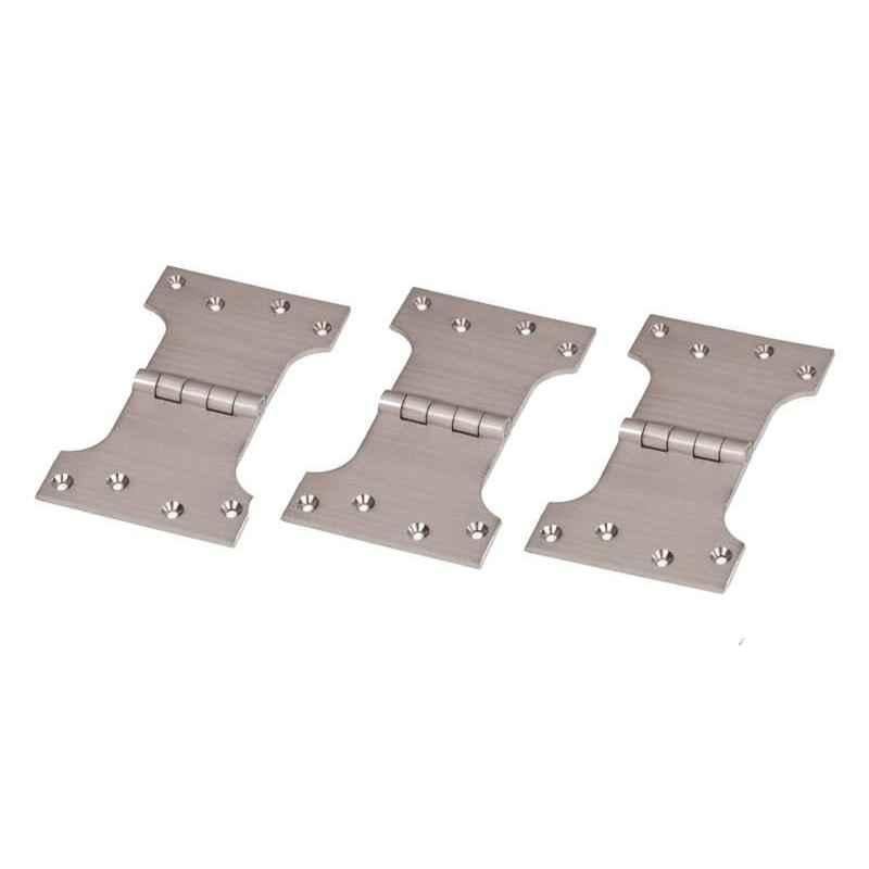 Smart Shophar 3x3x3 inch Stainless Steel Silver Parliament Hinge, SHA40HG-PARL-SL3X3X3-P3 (Pack of 3)