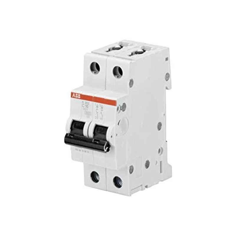ABB S202-C10 10A 6kA Type-C Double Pole Miniature Circuit Breaker, 2CDS252001R0104