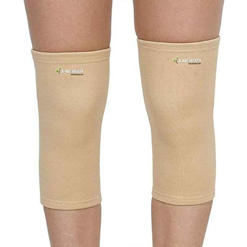 Buy K Squarians Fabric Beige Knee Support for Joint Pain Relief, 3002,  Size: M Online At Price ₹223