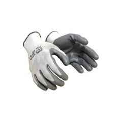 RIFA Nylon White & Grey Safety Gloves, Size: Regular (Pack of 120)