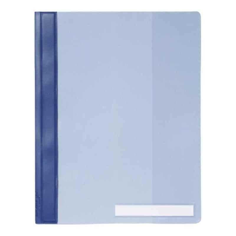Durable 2510-06 A4 Light Blue extra wide Clear View Folder with pocket