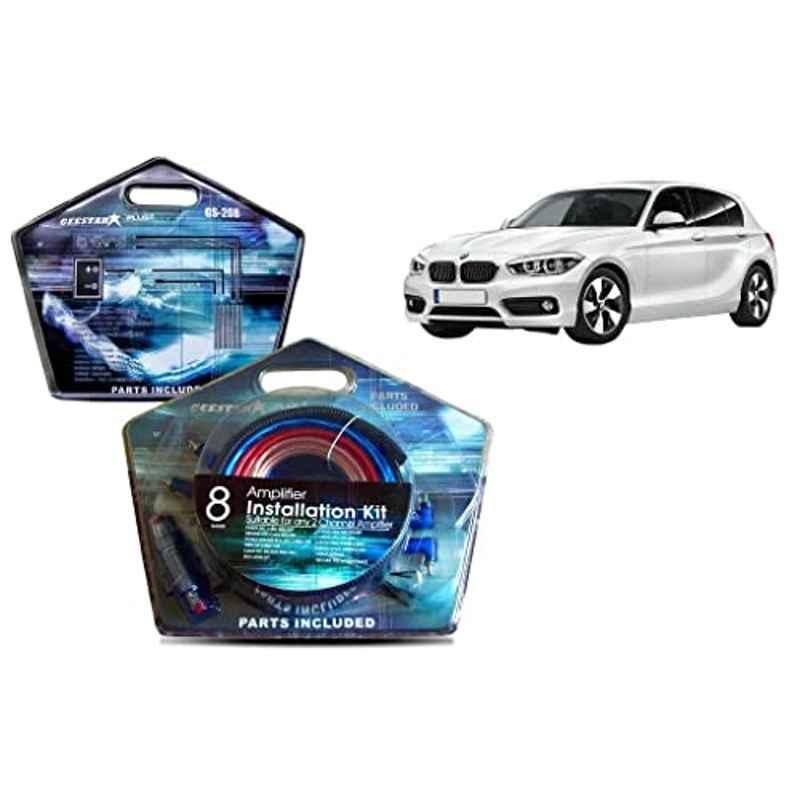 Auto Pearl Geestar Plus 8 Guage 2 Channel Amplifier Full Installation Kit for BMW 1 Series, GS-208