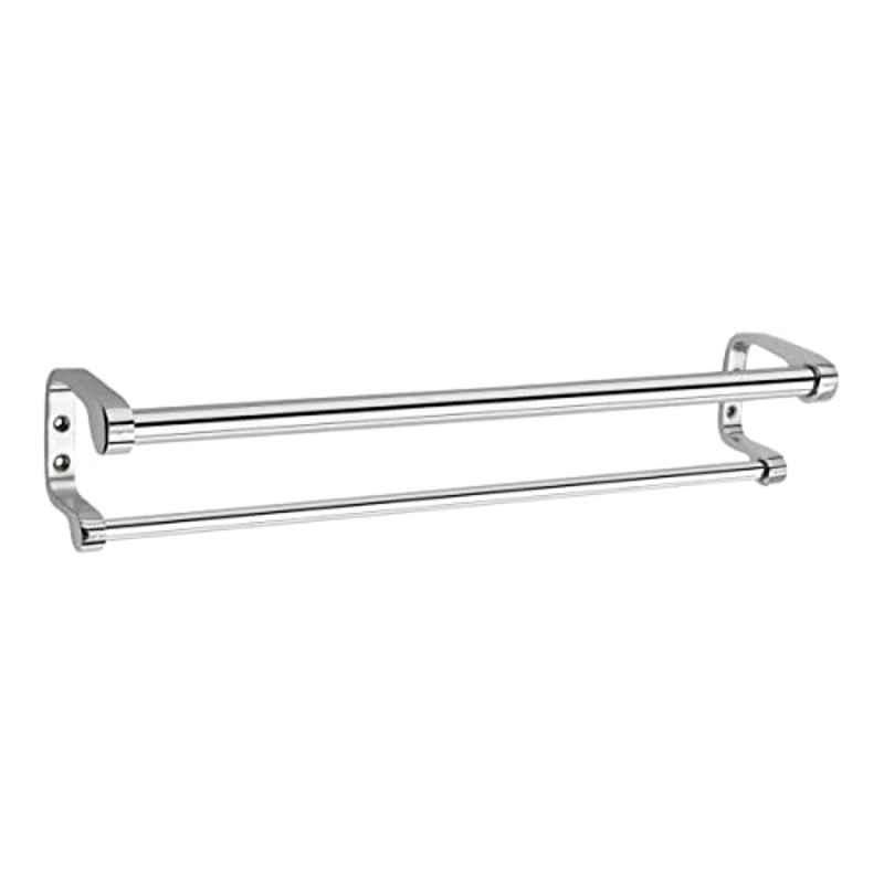 Buy Aligarian 24 inch Stainless Steel & Glass Chrome Finish Wall Mounted  Double Step Towel Rod Online At Price ₹539
