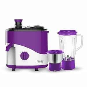 Maharaja Whiteline Odacio Smart 450W Plastic White & Purple Juicer Mixer Grinder with 2 Jars, JX1-160