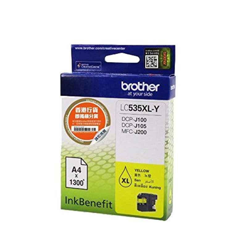 Brother LC 535XLY Yellow Ink Cartridge