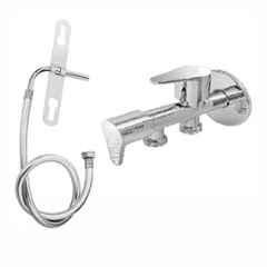 Fastgear Stainless Steel Silver Chrome Finish Bathroom Faucet Set, FG1838
