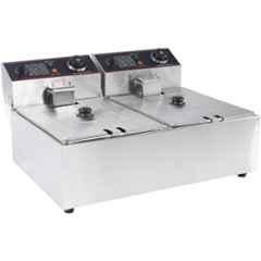 Khushi Udyog 6500W 16 Litre Stainless Steel Silver Double Tank Deep Fryer