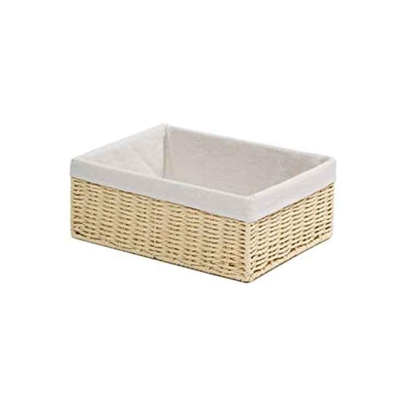 Homesmiths 36x27x13cm Natural Storage Basket with Liner, MAS0531-L-NTR, Size: Large