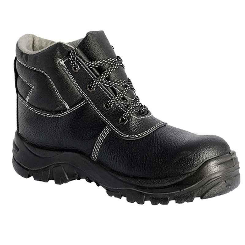 Vaultex BRL Leather Black Safety Shoes, Size: 44