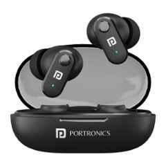 Portronics Harmonics Twins S16 Black Earbuds with 24hrs Playtime & LED Display, POR 2228