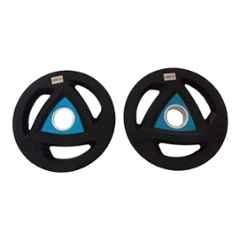 GYM24 Equipment NF-MD 2 Pcs 5kg Rubber Black UFit Olympic Weight Plate Set
