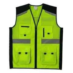 Evion ES-24258-GN/BK-XL Polyester Green & Black Reflective Safety Jacket, Size: XL