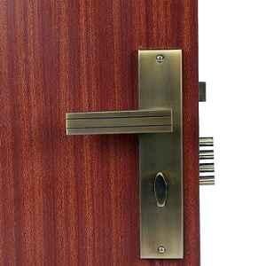 Handle Waala Altroz 10 inch 60mm Stainless Steel Antique Brass Finish Cylindrical Plate Mortise Door Lock Set