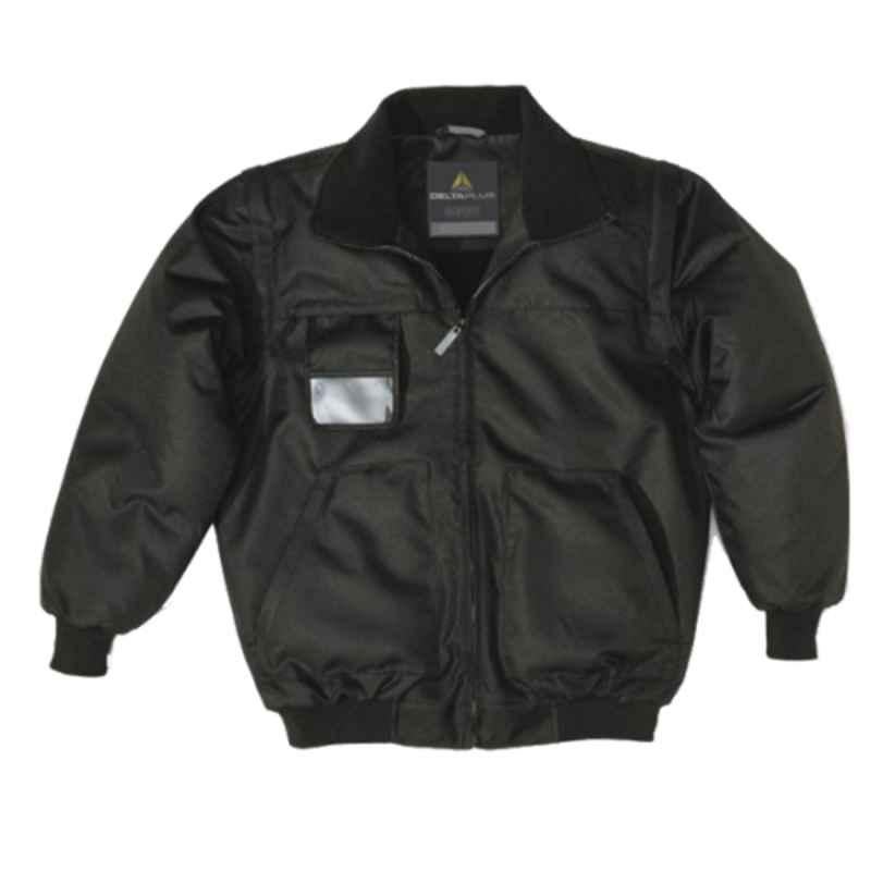 Deltaplus Reno Polyester Black VE Rain Parka Jacket, Size: L