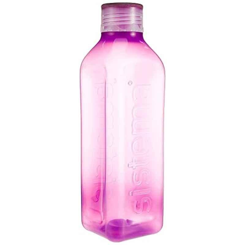 Sistema 1L Pink Square Bottle