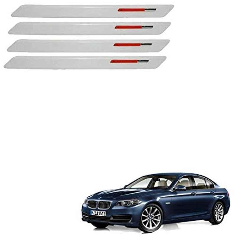 Kozdiko 4 Pcs White & Red Designer Car Bumper Protector Set for BMW 5 Series, KOZ-65566