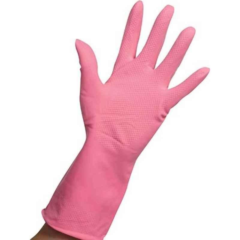 Surf 621U-45 Pink Rubber Hand Gloves (Pack of 12)