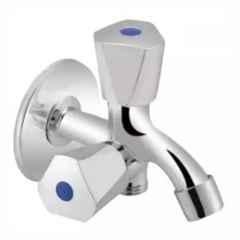 Fastgear Stainless Steel Silver Chrome Finish 2 Way Bib Tap, FG1261