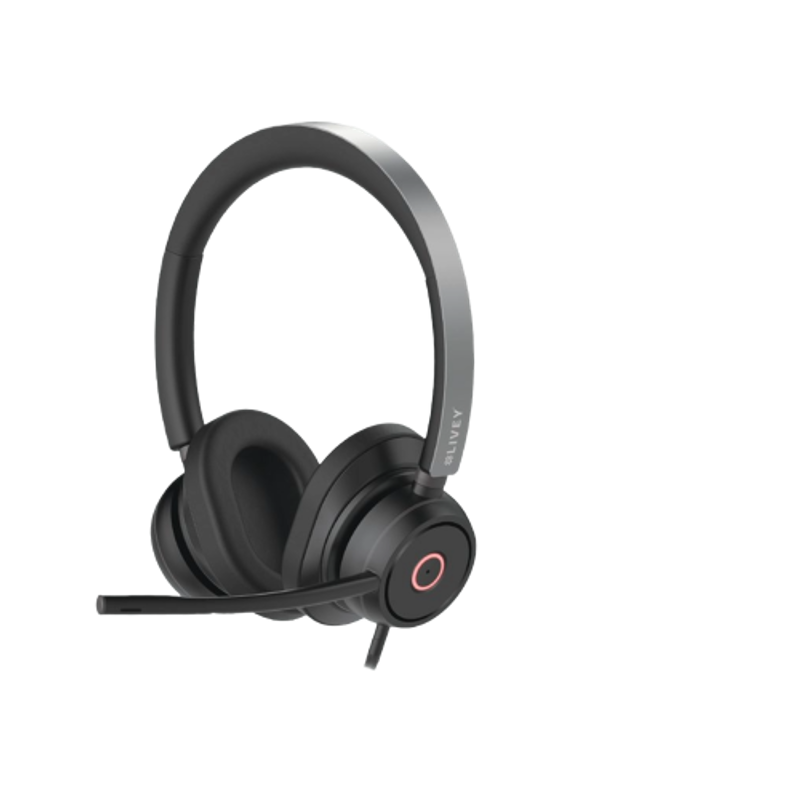 Livey Audixa 600DM AI Noise Cancelling Headset with Busy-Light & Optimised for Microsoft Teams