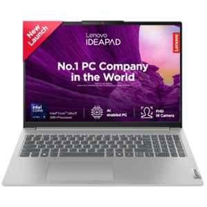 Lenovo IdeaPad Slim 5 16IMH9 Cloud Grey Laptop with Intel Core Ultra 5 125H/16GB/1TB SSD/Built-in AI/300Nits/Office 21/FHD+IR Camera/Alexa/3 Month GamePass/Windows 11 Home & 16 inch WUXGA IPS Display, 83DC0003IN