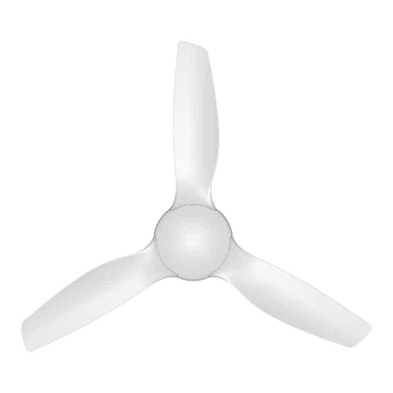 Voltas Flo Series Glideflo 45W 350rpm White 5 Star 3 Blade BLDC Ceiling Fan with Remote & 2 Years Warranty, 1320PBWT, Sweep: 1320 mm