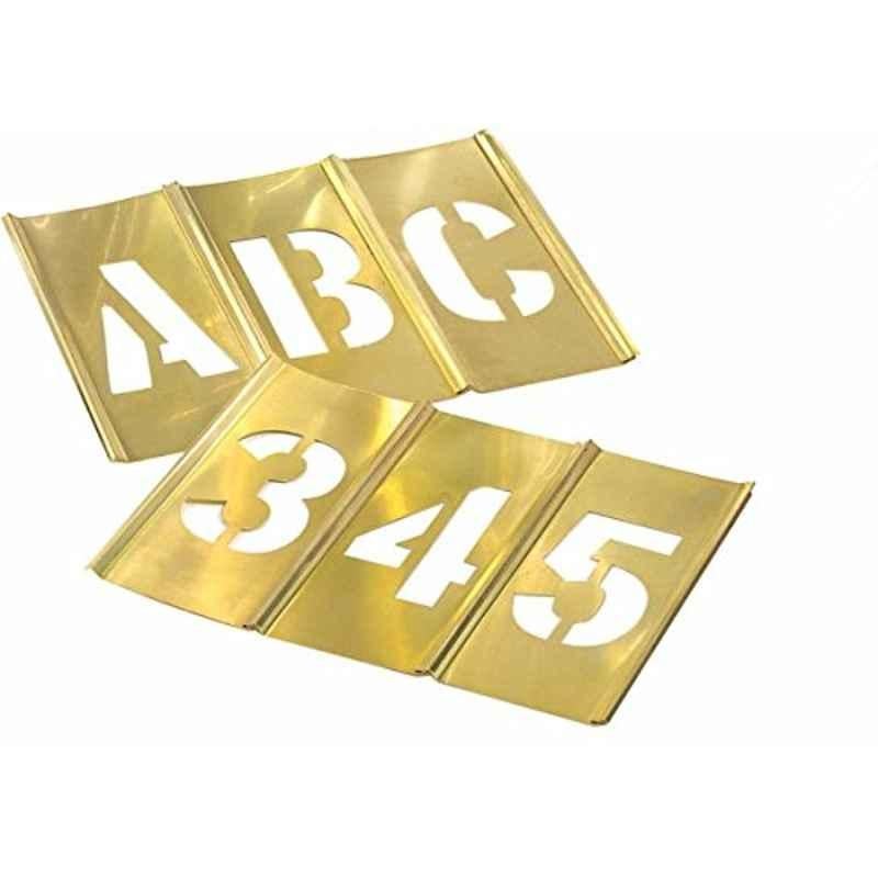 45Pcs 2 inch Brass Letter & Number Stencil Set